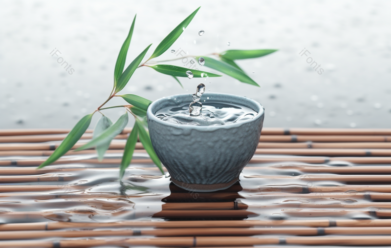 竹叶酒杯溅起水花实拍摄影图,高清,摄影图,摄影图片,图片大全,摄影图免费下载